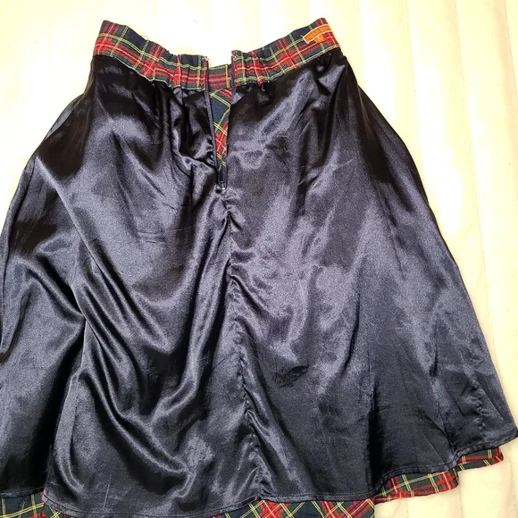 Modcloth Blue and Red Midi A-line Skirt - Picture 10 of 12